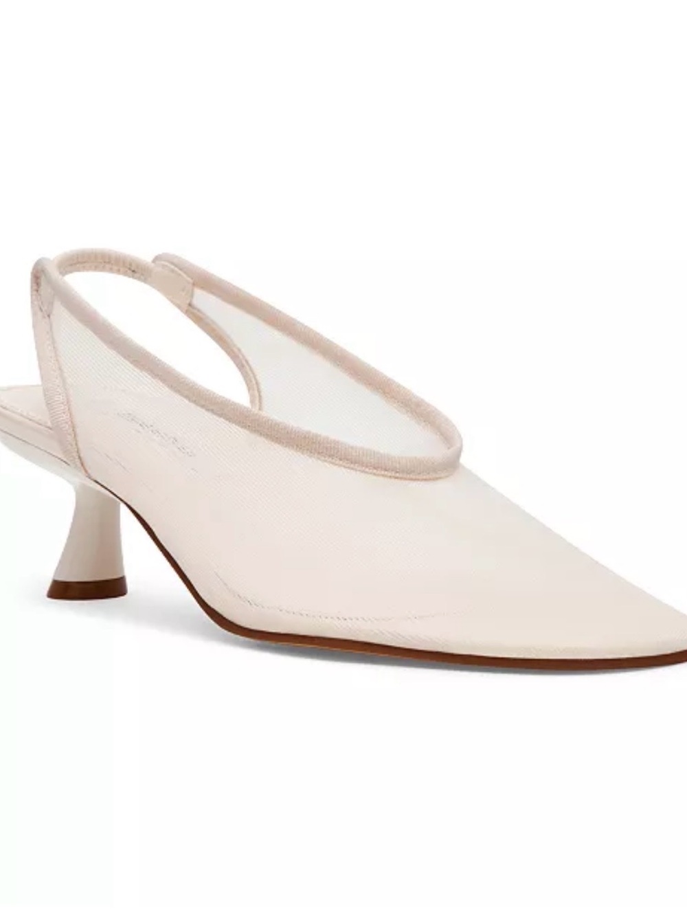 Steve Madden Pointed Slingback Kitten Heel in Light Bone